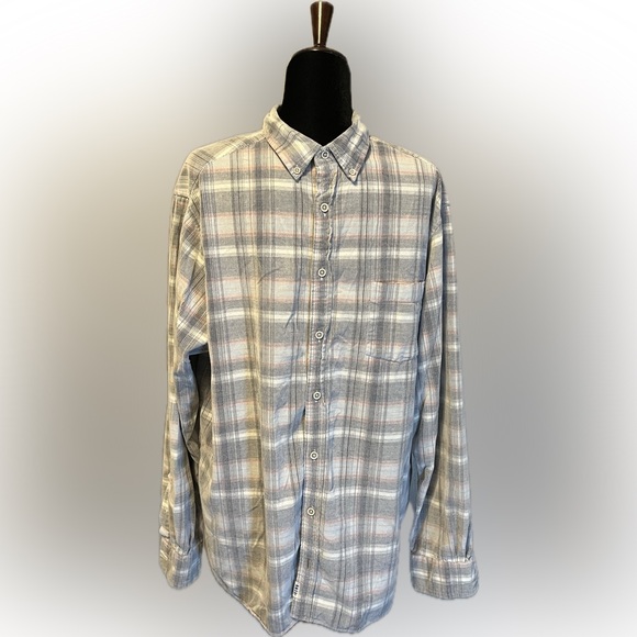 ROWM Long Sleeve Medium Plaid Washed Corduroy Shirt size XL - Picture 2 of 14
